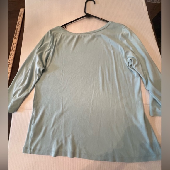 TALBOT’S BATEAU NECK TEE BLUE ICE. SIZE XL - Picture 2 of 6